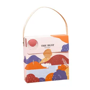 热卖便携式月饼盒4 6礼品盒礼品雪花酥脆甜美时尚礼品包装网盒