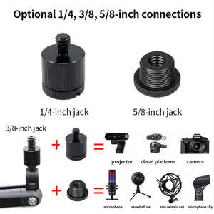 Soporte de Micrófono Profesional Ajustable Directo de Fábrica, Brazo Metálico para Estudio/<span class=keywords><strong>Podcast</strong></span>/Juegos, Suministro al por Mayor de Alta Gama para Transmisión/Conferencia - Product Image 3