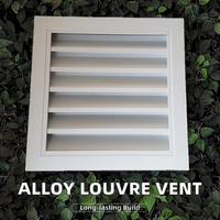 Grille de ventilation carrée en alliage d'aluminium avec design anti-pluie pour l'extérieur des bâtiments