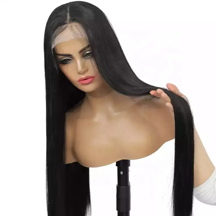 factory wholesale lace front synthetic wig long straight front lace wig cheap fiber synthetic hair wig