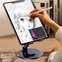 Support de téléphone portable et tablette en aluminium réglable et portable, support de téléphone portable rotatif à 360 degrés, support de téléphone portable paresseux et portable