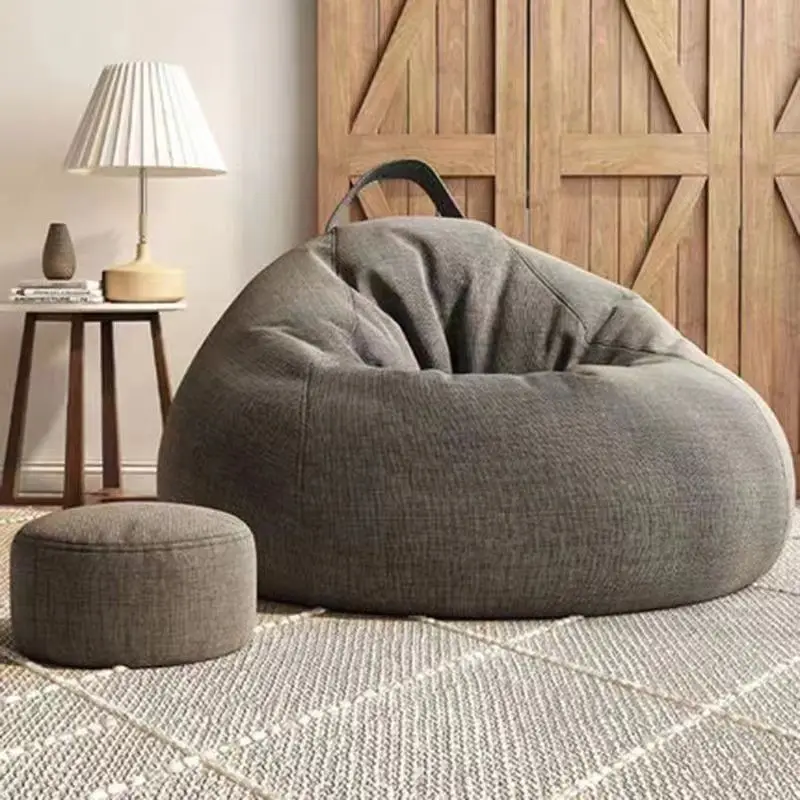 OEM sofa bed kain lipat multifungsi, kursi sofa santai merenggang dengan sandaran tangan (tanpa isi)