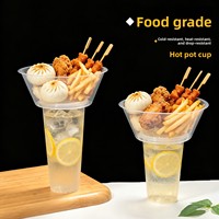 Gobelets en plastique PP jetables à paroi simple, très populaires, pour thé au lait, hot pot, petits pains frits, cola, fruits fumés, 98mm/90mm