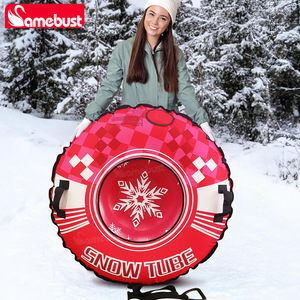 Samebust Snow Tube 47-Inch <b>Inflatable</b> Red With Oxford Cloth Cover For Winter Sledding - Product Image 2