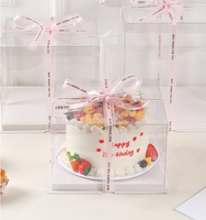Boîte à Gâteaux Rectangulaire Jetable Grande Transparente en Plastique pour Usage Alimentaire, Vente en Gros