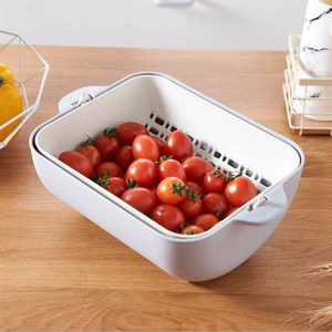 Itchen-cesta de plástico de doble capa para lavado de frutas y verduras, cesta para zurcir, drenaje de agua y arroz - Product Image 6
