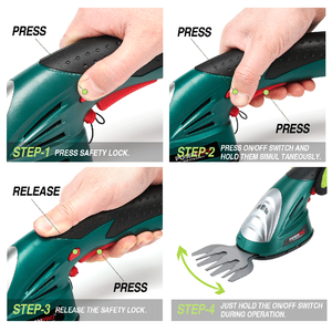POSENPRO Cisaille électrique sans fil pour l'entretien des pelouses, <span class=keywords><strong>mini</strong></span>-tondeuse à <span class=keywords><strong>haies</strong></span>, outils de jardin - Product Image 3