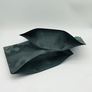 OEM ODM Black Soft Touch Gold Foil Printing Mylar <b>Bag</b> 3.5g Edibles Gummy Biscuit Packaging Children Resistant Odor Proof - Product Image 2