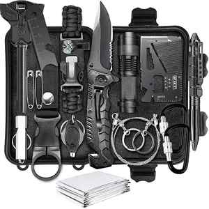 Équipement d'urgence d'extérieur Ensemble d'outils d'autodéfense multifonctionnel en polyester imperméable, premiers soins SOS Treasure - Product Image 1