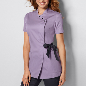 Op maat gemaakte nieuwe mode salon tuniek elastische nagel beauty <span class=keywords><strong>spa</strong></span> <span class=keywords><strong>uniform</strong></span> scrub <span class=keywords><strong>uniform</strong></span> met verstelbare kant gebreid voor dames plus size - Product Image 6