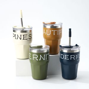 Tasse à eau isolée en acier inoxydable 316 à la mode transfrontalière avec couvercle Tasse d'affaires pour hommes et femmes-Bureau et maison - Product Image 2