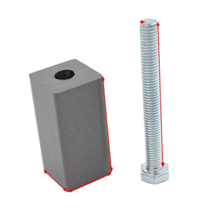 Bloque de contrapeso para puerta de ascensor, 25x25x50mm, acero cuadrado con tornillo para el umbral de la puerta del ascensor - Product Image 4