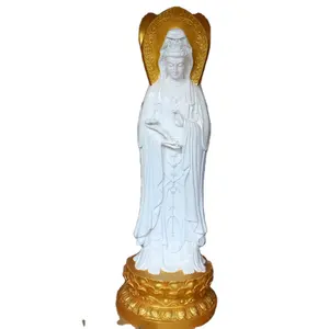 Statua di Buddha cinese Kuanyin in resina a grandezza naturale