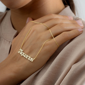 Collana Minimalista con Ciondolo Oroscopo in Acciaio Inossidabile e Catena a Maglie, Nuovo Design per Feste, 12 Gioielli, Regali di Amicizia per Donne - Product Image 4
