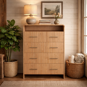 Colección RIVEO RANGE, Muebles de Madera para Dormitorio y Sala de Estar, Cómoda Resistente y Ecológica, Precio al por Mayor, Armario Alto con 4 Cajones - Product Image 4