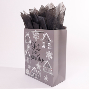 Vente en gros Sac de Noël Ins Wind Sac en papier portable de luxe personnalisé Sacs-cadeaux d'anniversaire de Noël pour les petites entreprises - Product Image 5