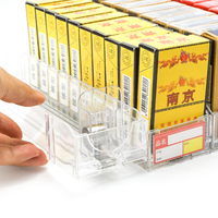 Présentoir poussoir pour étuis à tabac en métal, présentoir poussoir pour étuis à tabac en acrylique, poussoir d'étagère pour étuis à cigarettes