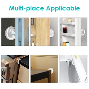 Protector de Pared para Perillas de Puerta, 4 Piezas/Caja, Lavable, Autoadhesivo, Transparente, Tope de Puerta Reutilizable, Gel Suave Redondo Absorbente de Impactos - Product Image 4