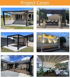 Pergola bioclimatique motorisée à lames orientables, pavillon en aluminium, <span class=keywords><strong>abri</strong></span> <span class=keywords><strong>de</strong></span> <span class=keywords><strong>jardin</strong></span>, couverture <span class=keywords><strong>de</strong></span> terrasse avec télécommande et éclairage LED - Product Image 6