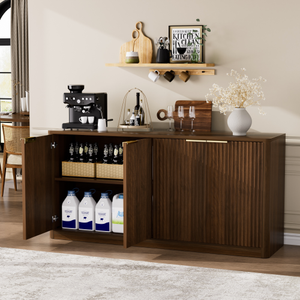 67-inch Modern Wavy <b>Sideboard</b> Curved Contour Design Storage Function for Kitchen Living Room Hotel Easy Assembly Adjustable - Product Image 4