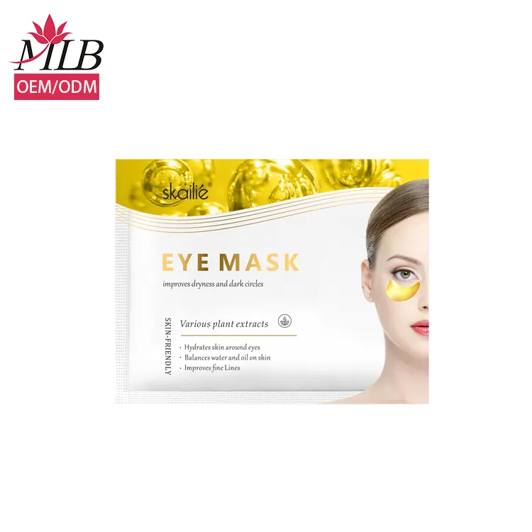Produkte China Großhandel Augen maske Neues Design Niedriger Preis Gold Hydro gel 24 Karat Gold Augen maske