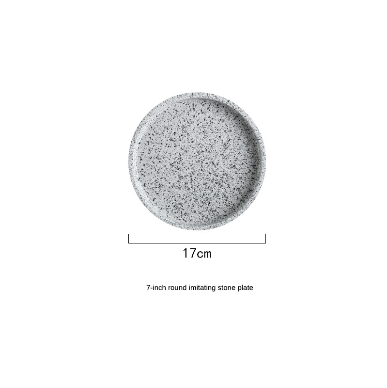 7 pouces rond gris