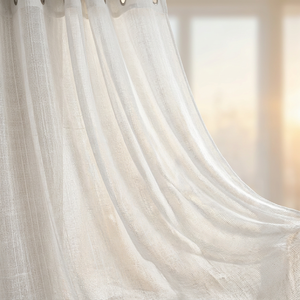 Rideaux et cantonnières en lin sur mesure extra larges pour le salon, rideaux transparents en voile pour fenêtres de maison, tissu pour rideaux. - Product Image 4