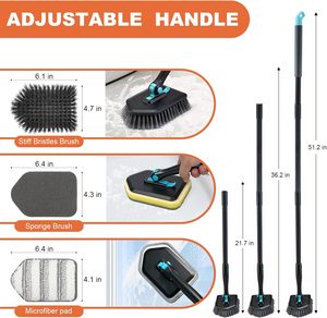 Multifunctional Scrub Brushes with Multi-angle Head, 0-90 Degree Locking Head for Effortless Tile and Corner Cleaning - Product Image 4