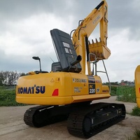 Excavadora Hidráulica Usada Komatsu PC220 de 22 Toneladas, Excavadora Mediana Komatsu PC220, Bomba de Caja de Cambios, Rodamiento, Precio Más Bajo, Barato