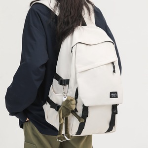 <b>Backpack</b> Casual <b>Backpack</b> For <b>School</b> Students 15 Inch Laptop Capacity Neutral Gender White Gray Black Red Solid Color - Product Image 3