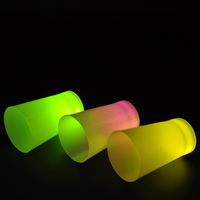 Emballage personnalisé, bâton lumineux de 12 oz, 6 gobelets de fête avec lumière fluorescente, événements d'Halloween, remises de diplômes, célébrations de Diwali