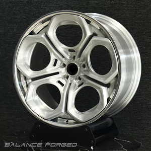 Jantes forgées en deux parties de <span class=keywords><strong>18</strong></span>, 19, 20, 21, 22, 24 pouces, 5x112, 5x114.3, 5x120, Teledial Blanc pour Giulia Quadrifoglio Stelvio <span class=keywords><strong>GTA</strong></span> 4C Brera - Product Image 3