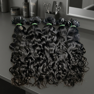 Extensiones de Cabello Humano Virgen Indio Rizado 100% de un Solo Donante, Venta al por Mayor, Tejido de Cabello con Doble Trama - Product Image 1