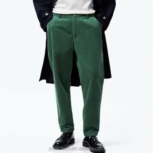 OEM Wholesale Custom 100% cotton Custom Logo Blank Corduroy Carrot Fit Trousers for Men