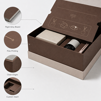 Boîte cadeau en papier personnalisée avec logo imprimé, boîte rigide pliable, fabricant OEM pour les produits de thé, cosmétiques, parfums