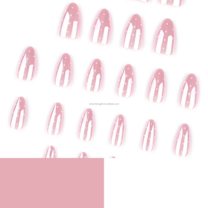 Uñas Postizas en Forma <span class=keywords><strong>de</strong></span> Almendra, 24 Piezas para una <span class=keywords><strong>Manicura</strong></span> Temporal Rápida - Product Image 3