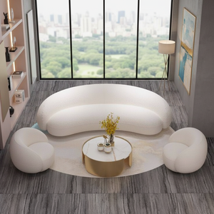 Chesterfield Modern Convertible Sectional <b>Sofa</b> Set Extendable Reclining Velvet Boucle Upholstery <b>Inflatable</b> Apartment Hospital - Product Image 2