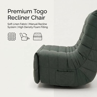 Fauteuil inclinable manuel, canapé individuel en tissu, fauteuil inclinable ergonomique réglable avec poche latérale pour salon