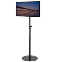 Support de télévision compact, durable et portable pour écran de sol, support de montage de télévision réglable en hauteur avec boîte d'emballage