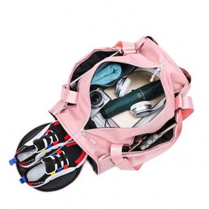 Sac de voyage cylindrique grande capacité, sac de sport pour les voyages de courte distance, sac de sport pour la salle de sport avec compartiment pour chaussures - Product Image 4