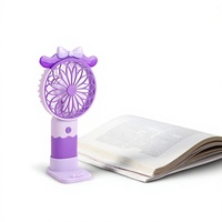Nouveau ventilateur portable USB à faible bruit, modèle dessin animé, mini, rechargeable, support de téléphone, cadeau, modèle LP901 ; Vente en gros transfrontalière de ventilateurs électriques