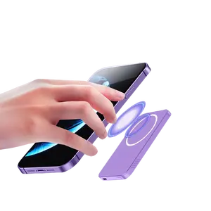 फोन एप्पल के लिए मिनी मैग्नेटिक पावर स्टेशन इनलाम्ब्रिको वायरलेस चार्जिंग पोर्टेबल फास्ट चार्ज पावरबैंक पावर बैंक