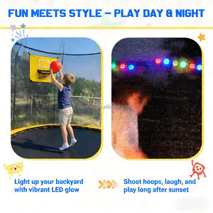 Trampoline <span class=keywords><strong>de</strong></span> loisirs Zoshine pour jeux parent-enfant, grande capacité <span class=keywords><strong>de</strong></span> ressort avec une bonne résistance, avec lumières et ensembles <span class=keywords><strong>de</strong></span> basket-ball - Product Image 6