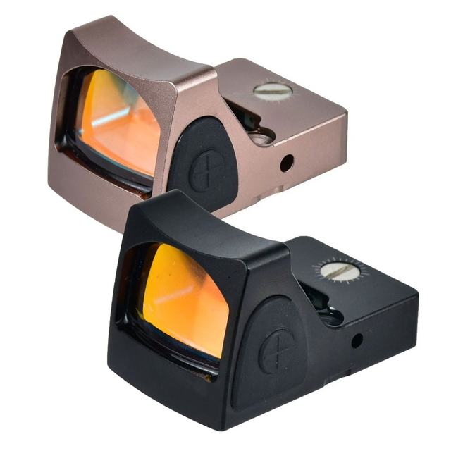 LAMBUL Optics RM07 Red Dot Sight 20mm 1913 Mount Reflex Sight Scope Adjustable LED Hunting Shooting Holographic Sight Black/Tan