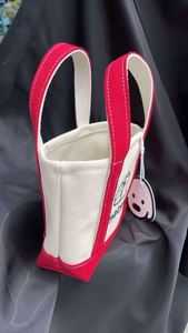 Mini Tote Bag Red Organic Reusable Foldable Custom Design <b>Printed</b> Cotton Canvas Tote Bag Cartoon Shopping Bag with Logo - Product Image 5