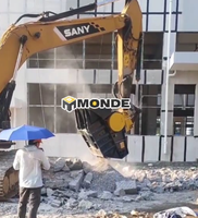 Ember penghancur MONDE penghancur hidrolik multifungsi rahang penghancur batu Bucket untuk penggali selip Steer Loader lampiran