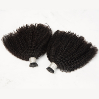 100% cheveux humains vierges vietnamiens crus crépus bouclés I pointe en gros Afro crépus bouclés en vrac 1B Yaki Extension de cheveux