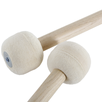 Factory Customs 36 cm Length Long Size Wooden Marching Drum Felt Bass Drumstick Felt Percussion Instrument for Kids