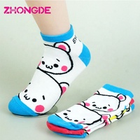 Chaussettes pour enfants en coton tricoté, motif ours de dessin animé, rayures, animaux, chat, chien, personnage de dessin animé, drôle, chaussettes transparentes pour enfants