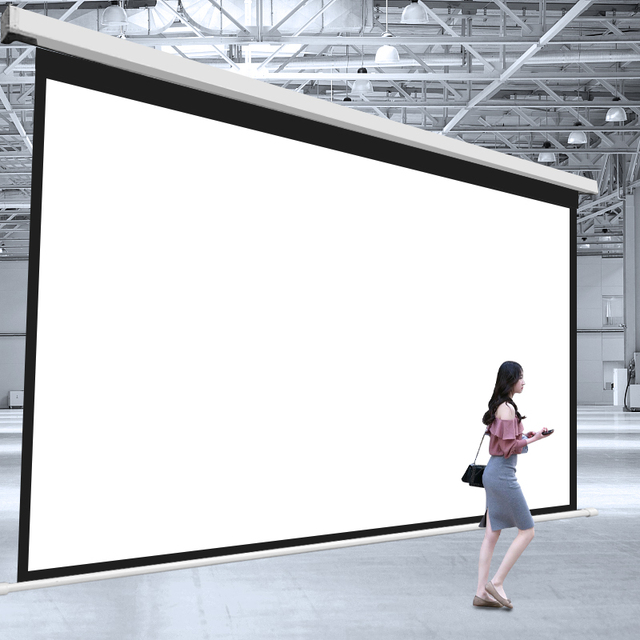 XJK Factory Big Size Projector Screen 4K Motorized Projection Screens 250inch 300inch Fiberglass Large Movie Screen